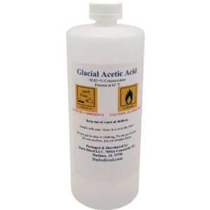 950ml Bottles of Food Grade 99.85+% Glacial Acetic Acid, 2 Gallons 