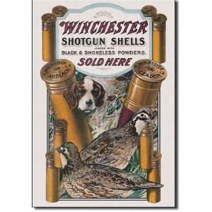 Winchester Shotgun Shells Hunting Bullets Dog and Quail Retro Vintage 