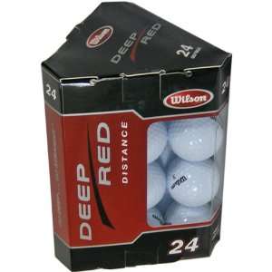  Wilson Deep Red Distance Golf Balls (2 Dozen): Sports 