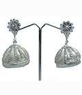 new Lovely silver plated heart ball dangle pierced earring  