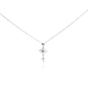  Nickel Free Silver Necklaces Diamond Shape Evil Eye With 