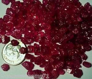   Darker Blood Red Natural Ruby Crystals Gem Rough Buy Worthy  