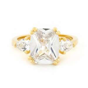   Engagement Ring w/ Elegant Teardrop Sidestones: Kate Bissett: Jewelry
