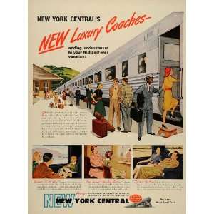  Ad New York Central System Coaches Train Station   Original Print Ad 