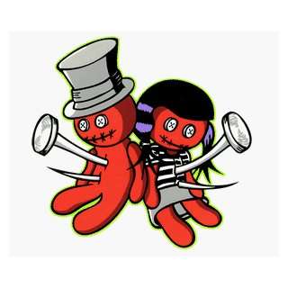  Love Stinks Voodoo Dolls Sticker by Kruse: Toys & Games