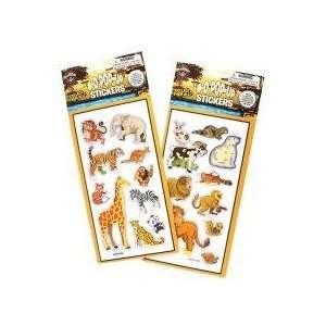  Wild Animal 3D Assorted Sticker Sheets (18 Pack 