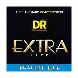  DR Strings Peacock Blue   Extra Life Blue Coated Electric 