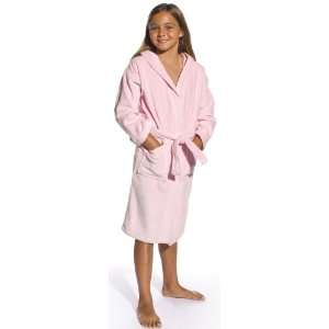  Kids Hooded Bathrobe   Turkish Cotton Bath Robe in Pink 