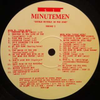 MINUTEMEN double nickels on the dime 2 LP VG+ SST 028 Vinyl 1984 1st 