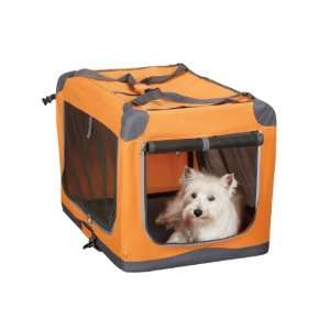   Gear Nylon Pioneer Soft Dog Crate, Small, Orange: Pet Supplies
