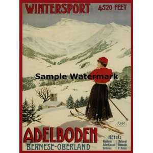 Adelboden Lady Bernese Oberland in Switzerland Swiss Suisse Snow 