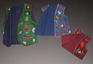 NATIONAL UZBEK EMBROIDERED SILK VESTS #3605  