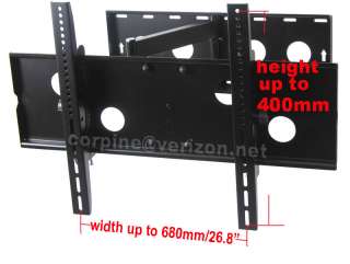 37 55 LCD Plasma Flat Screen TV Wall Mount w/ DVD DVR VCR Mount 