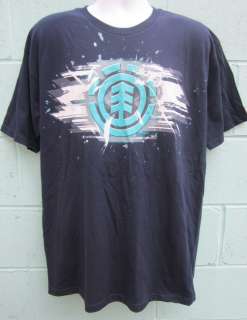 Mens ELEMENT T Shirt Frosted Blast Turquoise Logo L  