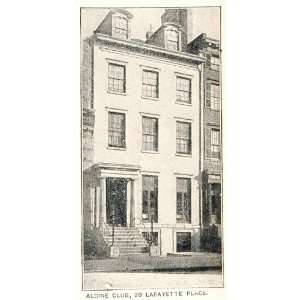 1893 Print Aldine Club Building 20 Lafayette Place NYC 