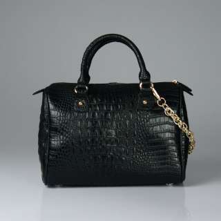HOT crocodile grain Luxury womens Tote Hand Bag (black) F022200010 