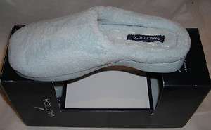 Nautica: Memory Foam Technology Womens Plush Light Blue Slippers Size 