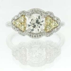   Antique Round Brilliant Cut Diamond Engagement Anniversary Ring: Mark