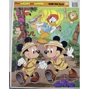   Mouse with Donald Duck on a Safari Camping Adventure Frame Tray Puzzle