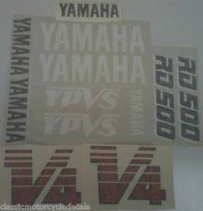 YAMAHA RD500LC PAINTWORK LETTERING DECAL SET  