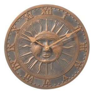  Whitehall Sunface Clock   Copper Verdi: Home & Kitchen