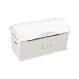  White Personalized Rounded Top Storage Chest: Toys & Games