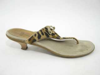 THE ORIGINAL CAR SHOE Animal Print Thongs Sandals 37 7  