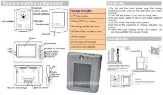 Door Video Phone Intercom HOME 6LED Camera Safety 7LCD  