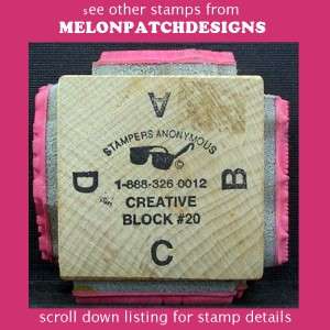 MAIL ART Rubber Stamp Cube STAMPERS ANONYMOUS #117  