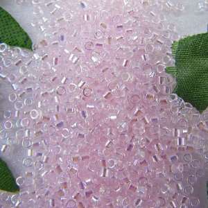  Miyuki delica seed beads 11/0 tr pale pink AB 4.8g: Home 