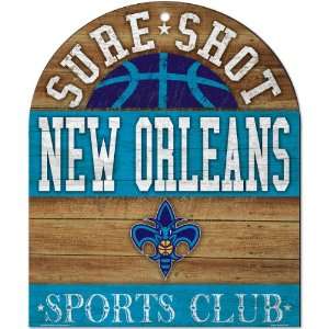  Wincraft New Orleans Hornets Sports Club Wood Sign: Sports 