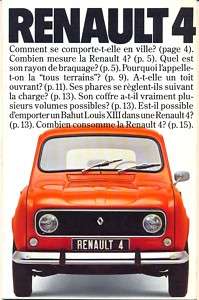 Renault 4L & TL c.1975 French sales brochure  