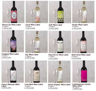 40ct WEDDING PERSONALIZED WINE BOTTLE LABELS STICKERS 068180020522 
