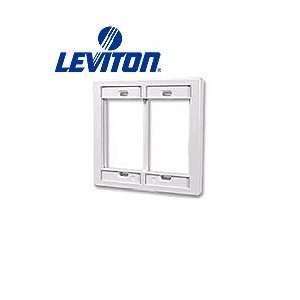  Leviton 41290 DMT Dual Gang MOS Wallplate   Light Almond 
