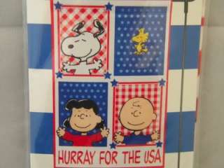 Peanuts 4th of July Patriotic Decorative Garden Flag Hurray for the 