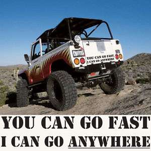 YOU CAN GO FAST 4x4 Land Rover OFF ROAD Sticker BIG  