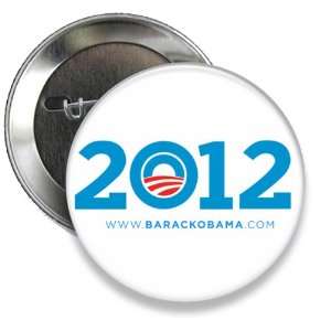  White 2012 Obama Campaign Button (Set of 25) 3 Round