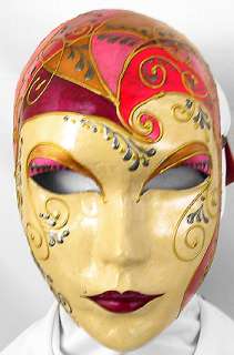 Hand Painted Art Deco Lady Venetian Carnival Mask  