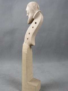 Carved old man scroll white violin neck 4/4  