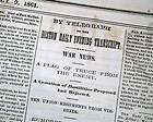 1861 Civil War newspaper w BATTLE VIENNA Virginia  