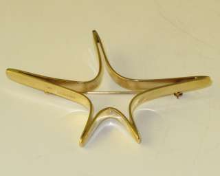 Ed Wiener 14K Gold Star Pin Brooch  