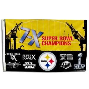  NFL Pittsburgh Steelers 2010 7X Super Bowl Champions 3x5 