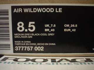 09 Nike Air Wildwood LE ACG COOL GREY BLACK CHARCOAL NEON LIME VOLT 