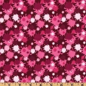  44 Wide School Of Rock Splotches Fuchsia/Pink Fabric By 