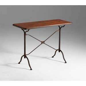   Design 04918 Sydney Raw Iron and Natural Wood Table