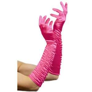 Lets Party By Smiffys USA Temptress Long Fuchsia Gloves Adult / Pink 