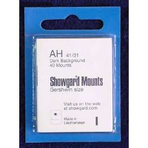  Showgard Pre Cut Black Stamp Mounts Size AH41/31 