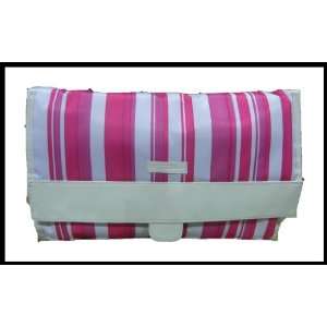  Modella Cosmetic Bag Pink Striped Makeup Carry Case 