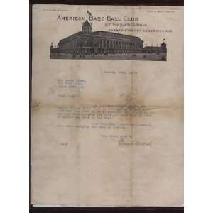 1922 Connie Mack Signed Philadelphia As Letter JSA LOA   MLB Cut 