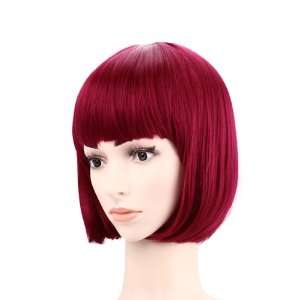  Short Burgundy Red Hairstyle Wig 